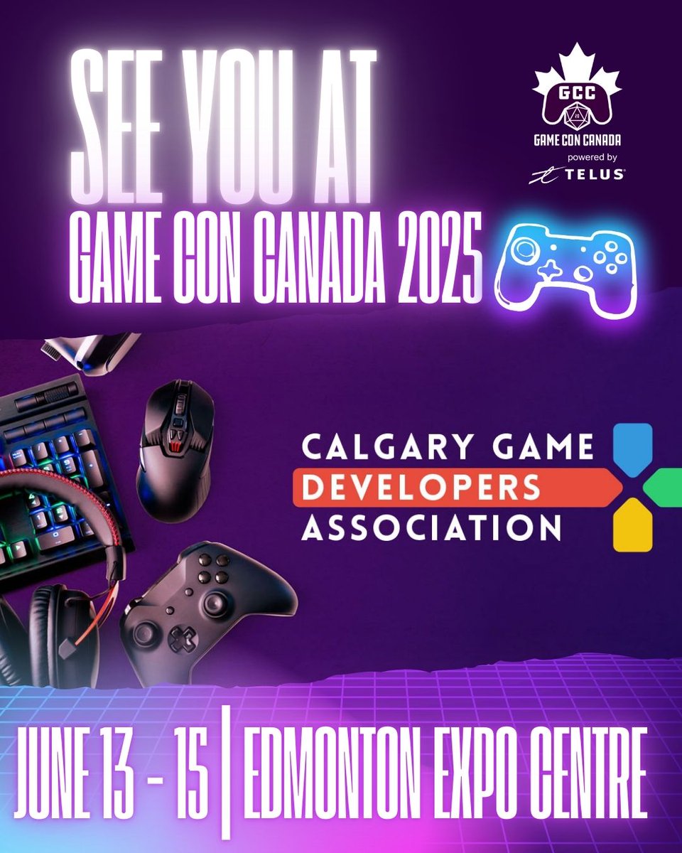 CalgaryGameDevs (@calgarygamedevs) on Twitter photo We are incredibly excited to be partnered with and showcasing at the largest gaming expo in Canada <a href="/gameconcanada/">GameConCanada</a> the weekend of June 13th-15th! Held at the <a href="/yegexpocentre/">Edmonton EXPO Centre</a>
For anyone wanting to showcase their game at our booth make sure to reach out to us on our discord 😁 We are incredibly excited to be partnered with and showcasing at the largest gaming expo in Canada <a href="/gameconcanada/">GameConCanada</a> the weekend of June 13th-15th! Held at the <a href="/yegexpocentre/">Edmonton EXPO Centre</a>
For anyone wanting to showcase their game at our booth make sure to reach out to us on our discord 😁