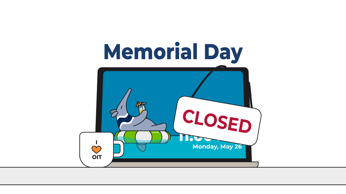 🌟 Memorial Day Closure 🌟
In honor of Memorial Day, our Help Desk will be closed on Monday, May 26, 2025. 💻📞 

📌 Need assistance? Visit [oit.uci.edu](oit.uci.edu) for helpful resources available 24/7. 

#UCIOIT #UCIrvine #UCI #MemorialDay #Anteaters