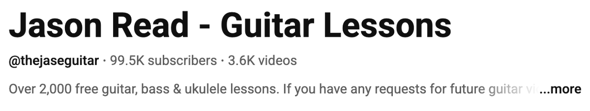 I'm now just a mere 0.5% away from getting my YouTube plaque for hitting 100,000 subscribers. You can help by sharing and subscribing. It's all free! youtube.com/@thejaseguitar