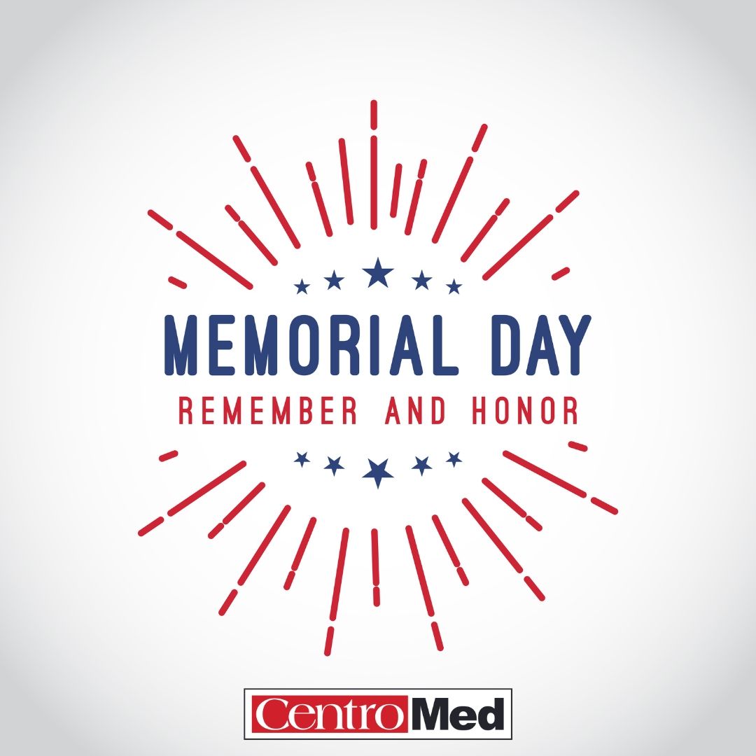 Today, we pause to honor and remember the brave men and women who gave their lives in service to our country.
Wishing you a meaningful and reflective Memorial Day from all of us at CentroMed.