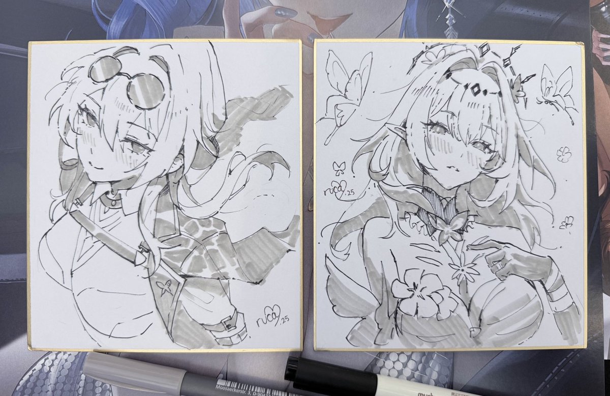 Shikishi Board commissions I did at Fanime!