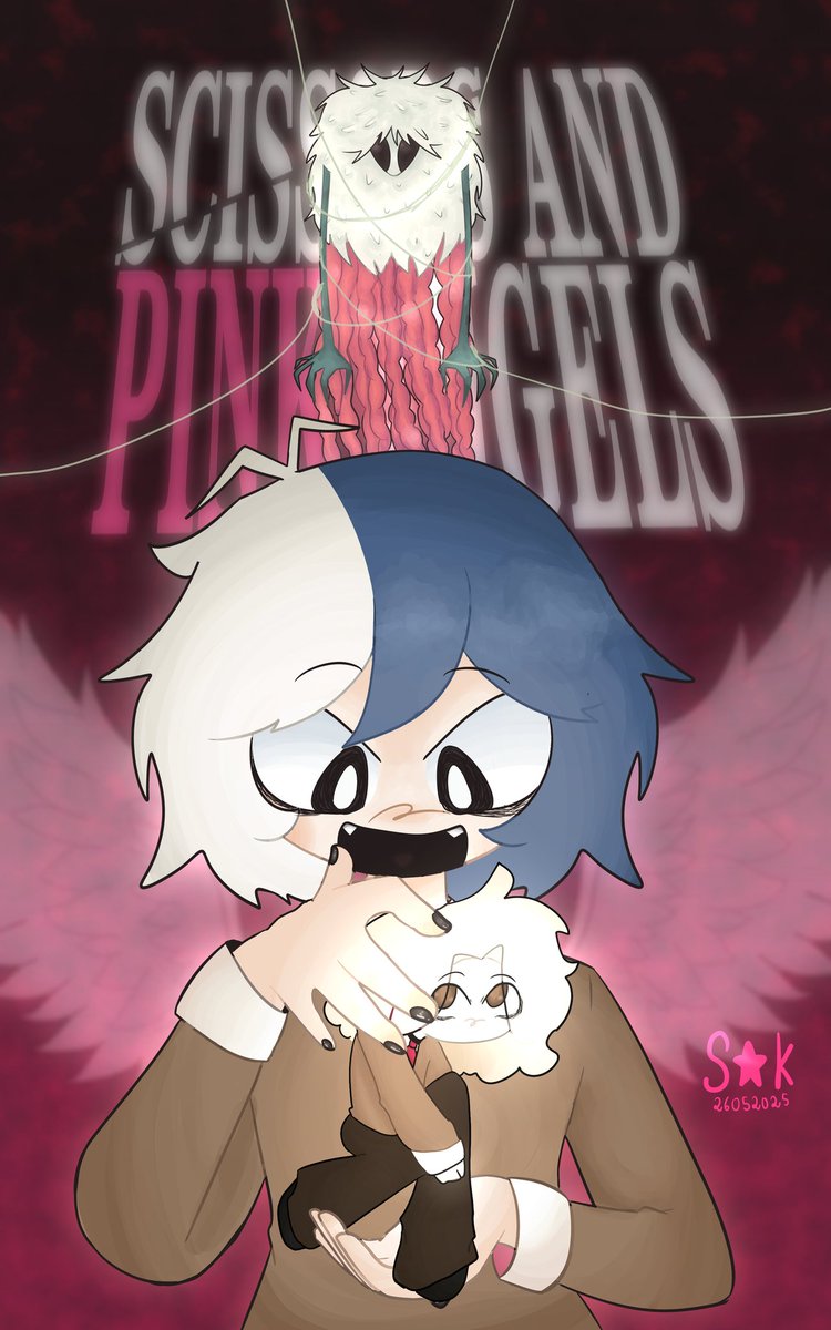 kkSykie's tweet image. OI EU AMO SCISSORS AND PINK ANGELS
