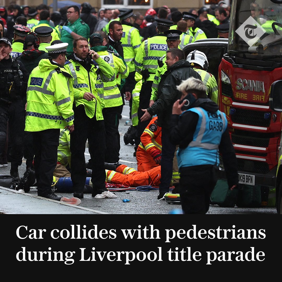 🔴 Merseyside police have confirmed a number of pedestrians have been involved in an incident involving a vehicle during Liverpool’s parade to celebrate winning the Premier League

Follow live updates here ⬇️
telegraph.co.uk/football/2025/…