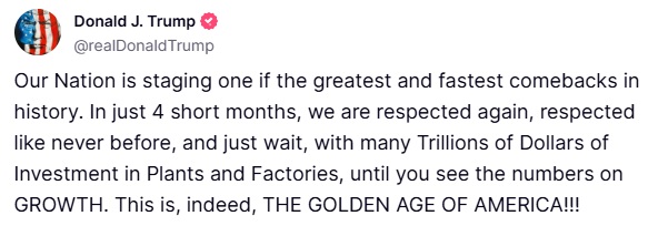 Donald J. Trump Truth Social 05.26.25 08:17 AM EST