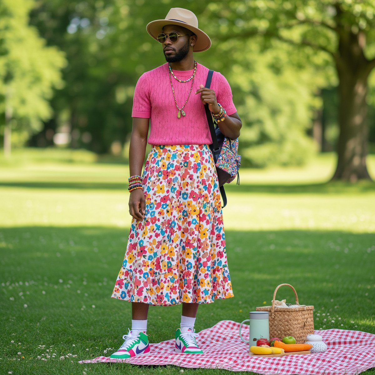 Bað gervigreindina um hugmynd að outfitti fyrir sumarið. Eftir að hafa séð hversu glæsileg Birgitta Líf var erlendis um daginn. Fékk nokkrar tillögur. Þær gerðu allar ráð fyrir að ég væri kona. Sagði henni að ég væri maður. Þetta var útkoman. Það sem ég er að fara að lúkka!