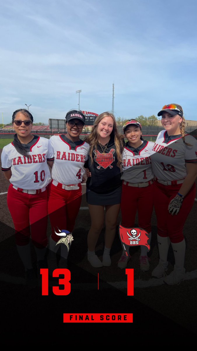 Raiders end their season today with a loss in the regional play-in game to Geneva 13-1. The girls worked hard all season and continued to show their dedication day in and day out. Although this is not the outcome we wanted, we are so proud of our team! Best of luck to our seniors