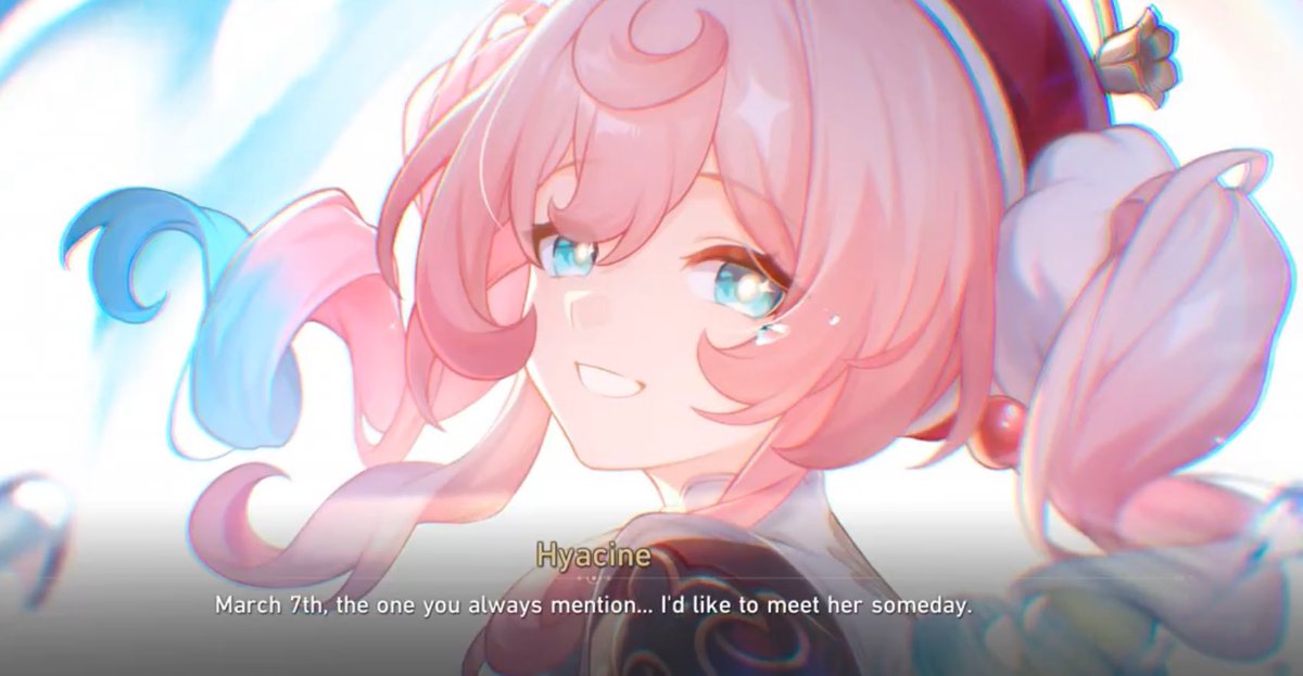 hsrmarch7th's tweet photo. #wrongdate📆
I haven't played this quest because I'm busy but is Hyacine saying this to Trailblazer or Dan Heng OR both? https://t.co/KnfykxQhxA
