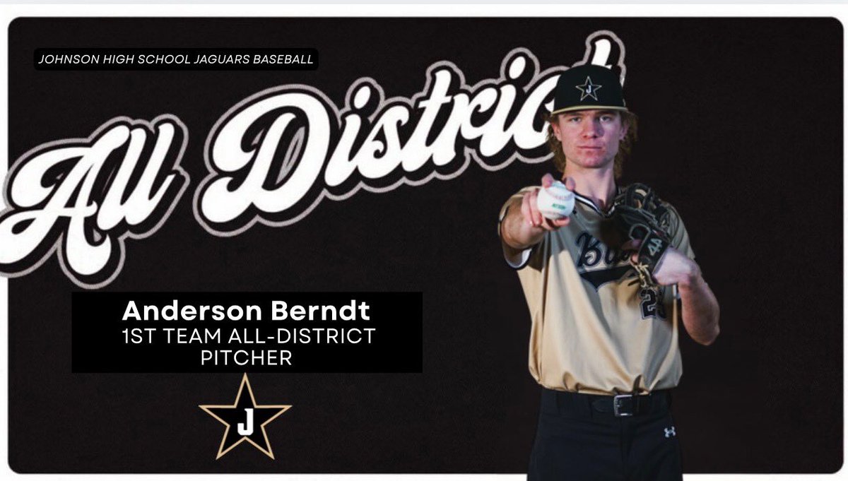 Buda Johnson Baseball (@_jaguarbaseball) on Twitter photo Congratulations <a href="/apberndt17/">Anderson Berndt</a>! District 29-6A Unanimous First Team All-District Pitcher. Congratulations <a href="/apberndt17/">Anderson Berndt</a>! District 29-6A Unanimous First Team All-District Pitcher.