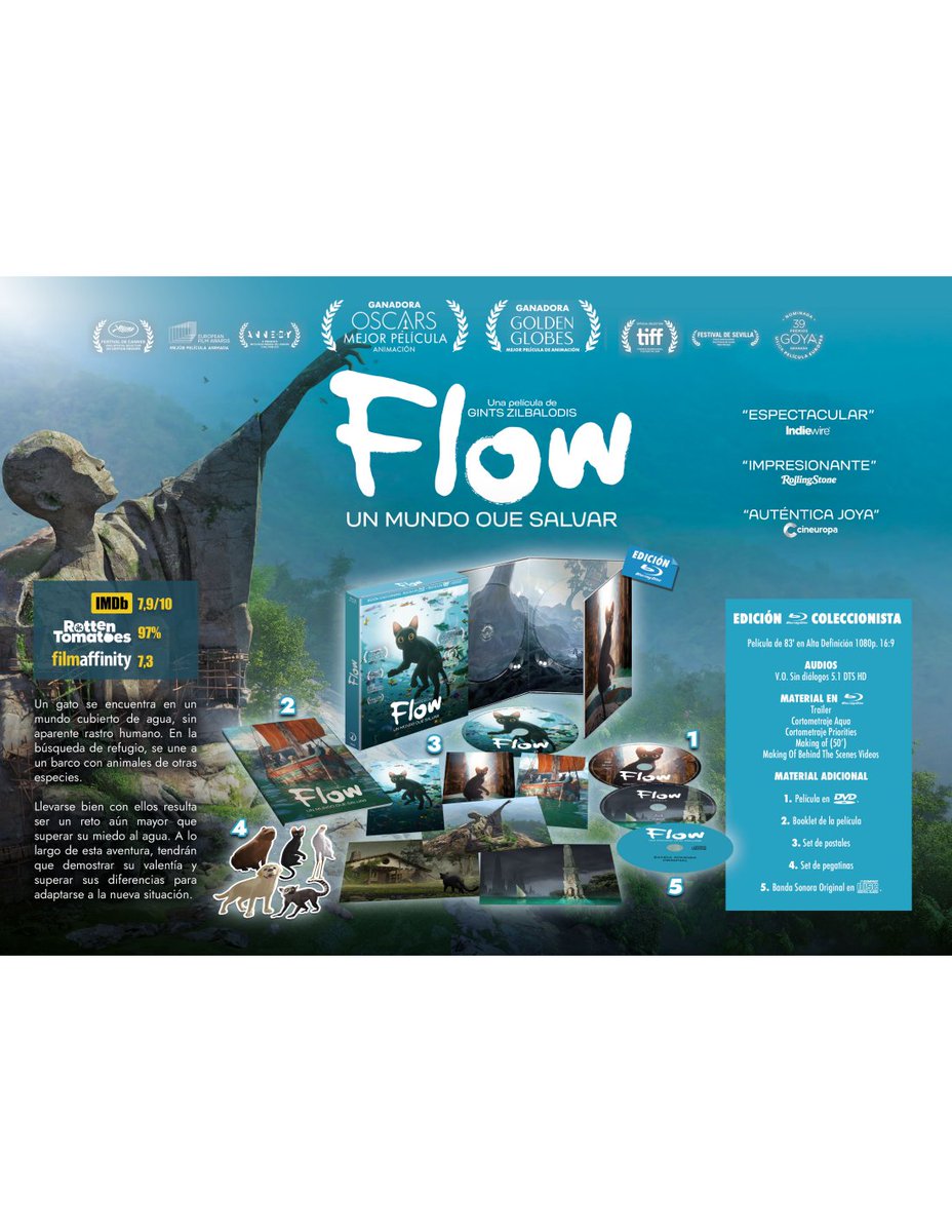 AnimacionFisico's tweet photo. @SelectaVision va a editar en junio la maravillosa FLOW 😍, sin embargo la información es confusa.

La imagen promocional indica inclusión de CD BSO pero la portada no

¿Podéis aclarar si al final vendrá BSO? 🙏🙏 @SelectaVision https://t.co/474jAh6u8C