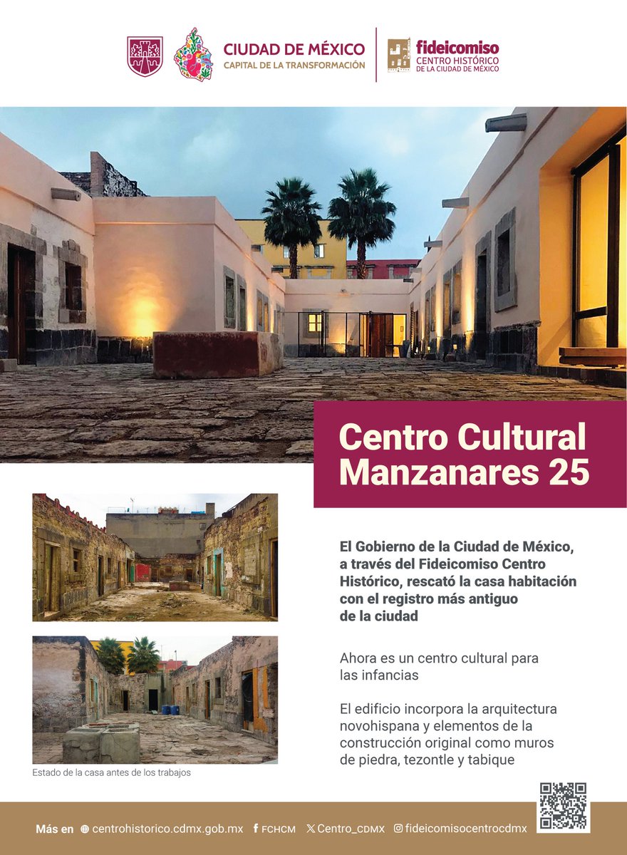 Fideicomiso Centro Histórico de Ciudad de México (@centro_cdmx) on Twitter photo 😎Rescatamos la casa habitación con el registro más antiguo de la ciudad: Manzanares 25, ubicada en el antiguo barrio de la Merced.
Ahora es un centro cultural para las infancias. ✨
#CapitalDeLaTransformación <a href="/GobCDMX/">Gobierno de la Ciudad de México</a> 😎Rescatamos la casa habitación con el registro más antiguo de la ciudad: Manzanares 25, ubicada en el antiguo barrio de la Merced.
Ahora es un centro cultural para las infancias. ✨
#CapitalDeLaTransformación <a href="/GobCDMX/">Gobierno de la Ciudad de México</a>