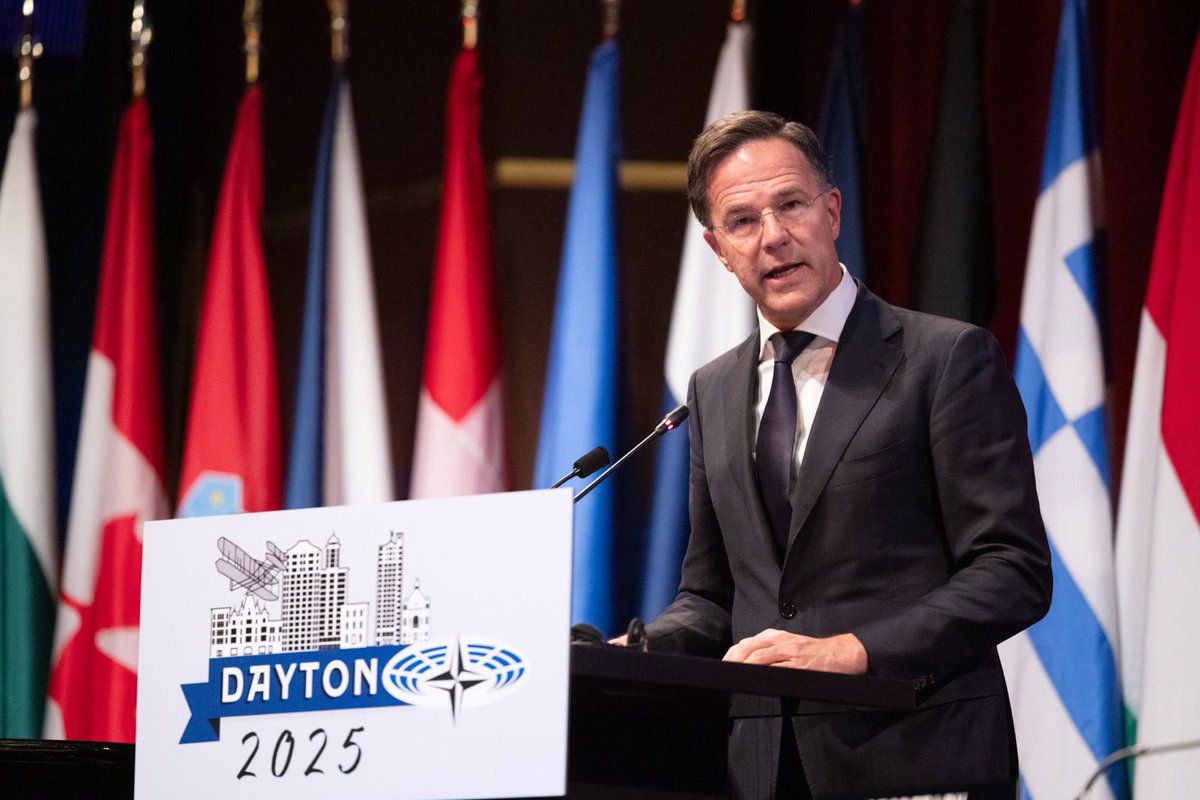 NATO Spokesperson (@natopress) on Twitter photo At the #NATO Parliamentary Assembly in Dayton 🇺🇸, <a href="/SecGenNATO/">Mark Rutte</a> condemned Russia’s indiscriminate attacks against innocent civilians over the last 48 hours, saying NATO fully supports President Trump’s urgent efforts to stop the fighting. Ukraine needs a just & lasting peace. At the #NATO Parliamentary Assembly in Dayton 🇺🇸, <a href="/SecGenNATO/">Mark Rutte</a> condemned Russia’s indiscriminate attacks against innocent civilians over the last 48 hours, saying NATO fully supports President Trump’s urgent efforts to stop the fighting. Ukraine needs a just & lasting peace.