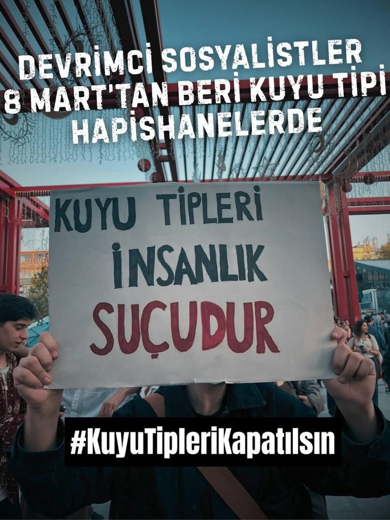 Gençliğin mücadelesini kuyu tipi hücrelerle baskılamaya çalışanlara geçit vermeyeceğiz!
Kuyu tiplerine karşı açlık grevinde olan arkadaşlarımızın yanındayız!

#KuyuTipleriKapatılsın