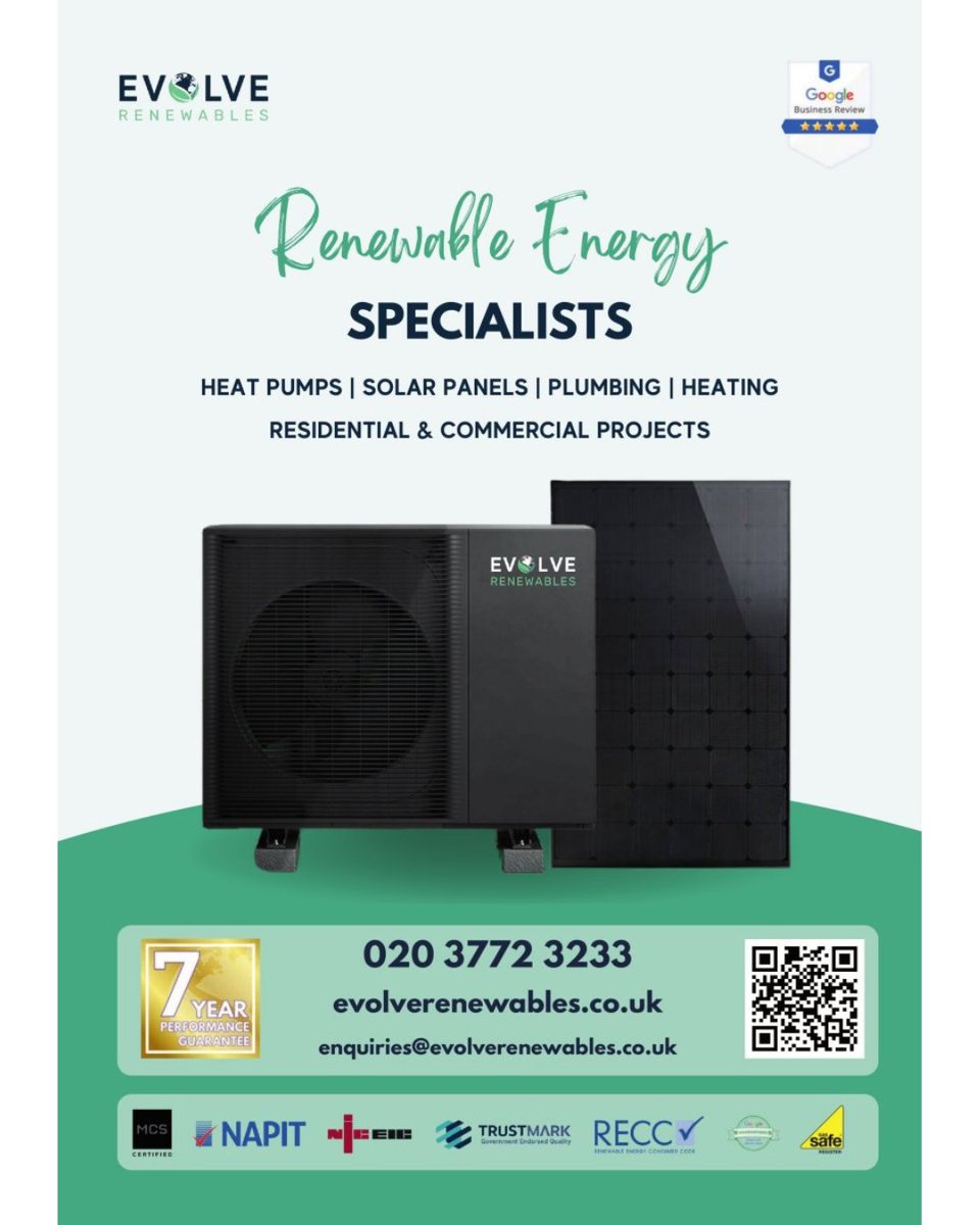 ⭐️ Recommended Supplier: Evolve Renewables ⭐️

Evolve Renewables are trusted specialists in sustainable energy solutions for both residential and commercial projects. 

📞 020 3772 3233