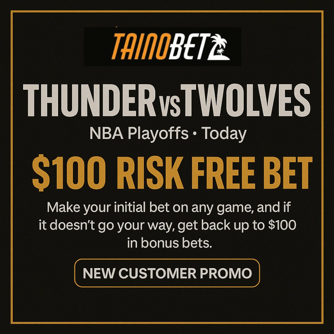 🤔 Who’s taking the win today—Thunder or Timberwolves?

🔥 Stay on top of the action—check out the latest odds and place your bets now at Taino.bet!

#NBAPlayoffs #Thunder #Timberwolves