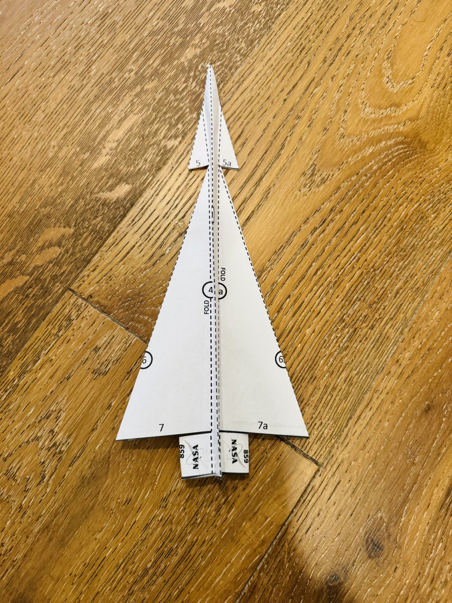 We used the template from <a href="/NASA/">NASA</a> to make the X-59 paper plane. #NationalPaperAirplaneDay