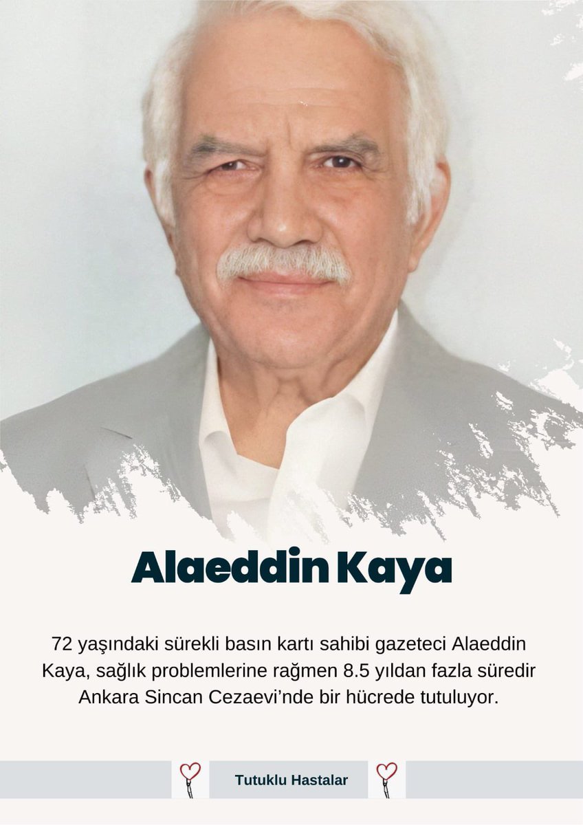 PoyrazK75251999's tweet photo. 72 yaşında hasta bir insanı yıllarca hücrede çürütmek hangi rejimin adaletine sığar?
Alaeddin Kaya’nın tutulduğu yer artık bir cezaevi değil, bir işkence hücresi. @adalet_bakanlik 

Ayrımsız İnfazDüzenlemesi 
#SONDAKİKA https://t.co/riAOUe7Xf7