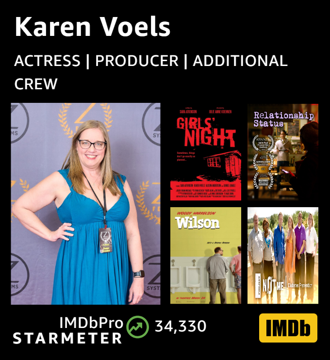 kvoels's tweet image. I guess that, while all of this great #ZFestFilmFest activity and recognition was going on, my last week's #IMDbPro #starmeter reached its highest point yet! It's mostly meaningless, but still a bit of a thrill when it happens. #actorslife #actress #Filmmaking #producerlife