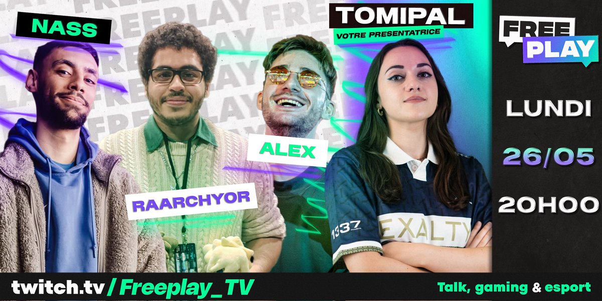 Freeplay 🎙️ (@freeplaytalk) on Twitter photo It's Freeplaaaaaaay tiiiiiiiiiiiiime !!! (Les soucis techniques sont réglés) 🌟
L'émission présentée par <a href="/tomipal_/">EXA | Tomipal</a> avec <a href="/El_Nassimooo/">ナス (Nass) 🇵🇸</a>, <a href="/Raarchyor/">ES | Raarchyør</a> et <a href="/ShadesunSSB/">IJC | Alex</a> commence tout de suite ! 🎤
C'est ici : twitch.tv/freeplay_tv It's Freeplaaaaaaay tiiiiiiiiiiiiime !!! (Les soucis techniques sont réglés) 🌟
L'émission présentée par <a href="/tomipal_/">EXA | Tomipal</a> avec <a href="/El_Nassimooo/">ナス (Nass) 🇵🇸</a>, <a href="/Raarchyor/">ES | Raarchyør</a> et <a href="/ShadesunSSB/">IJC | Alex</a> commence tout de suite ! 🎤
C'est ici : twitch.tv/freeplay_tv