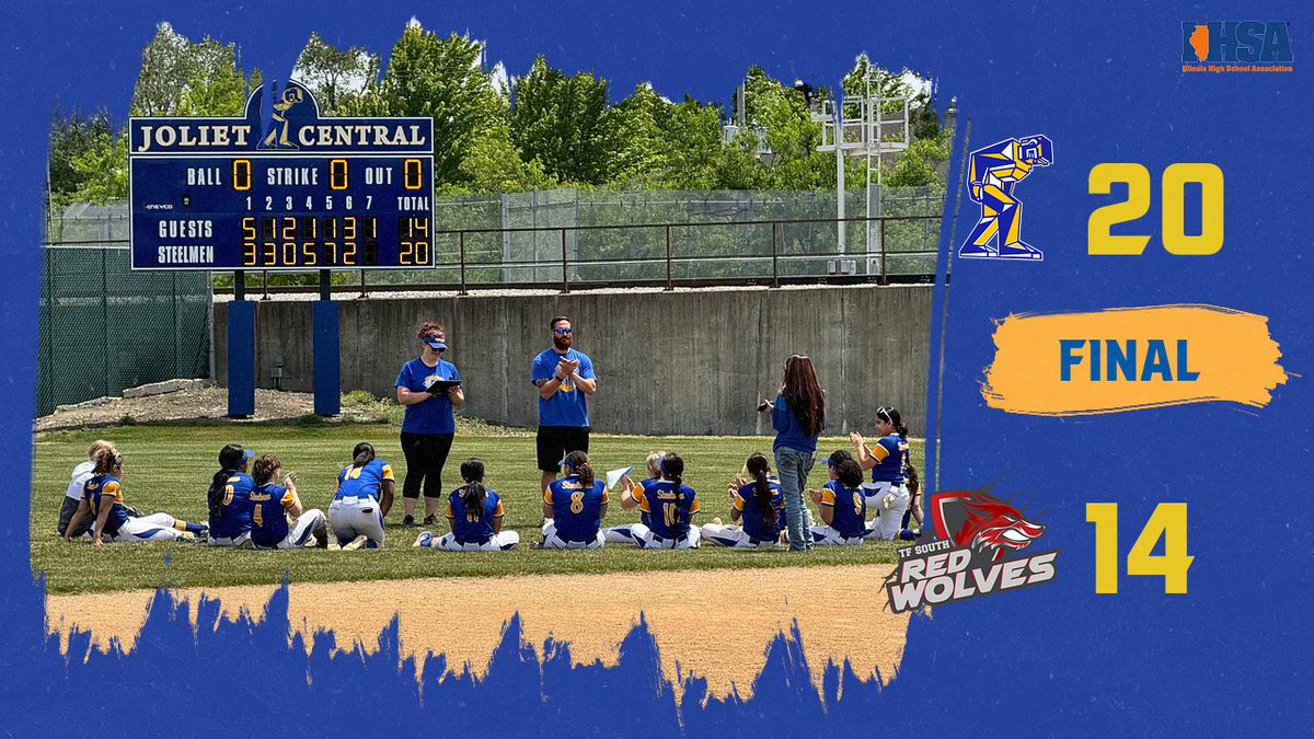 Steelmen Softball defeats TF South! Team will play at Lincoln Way Central tomorrow at 4:30pm. 

#SteelmenPride