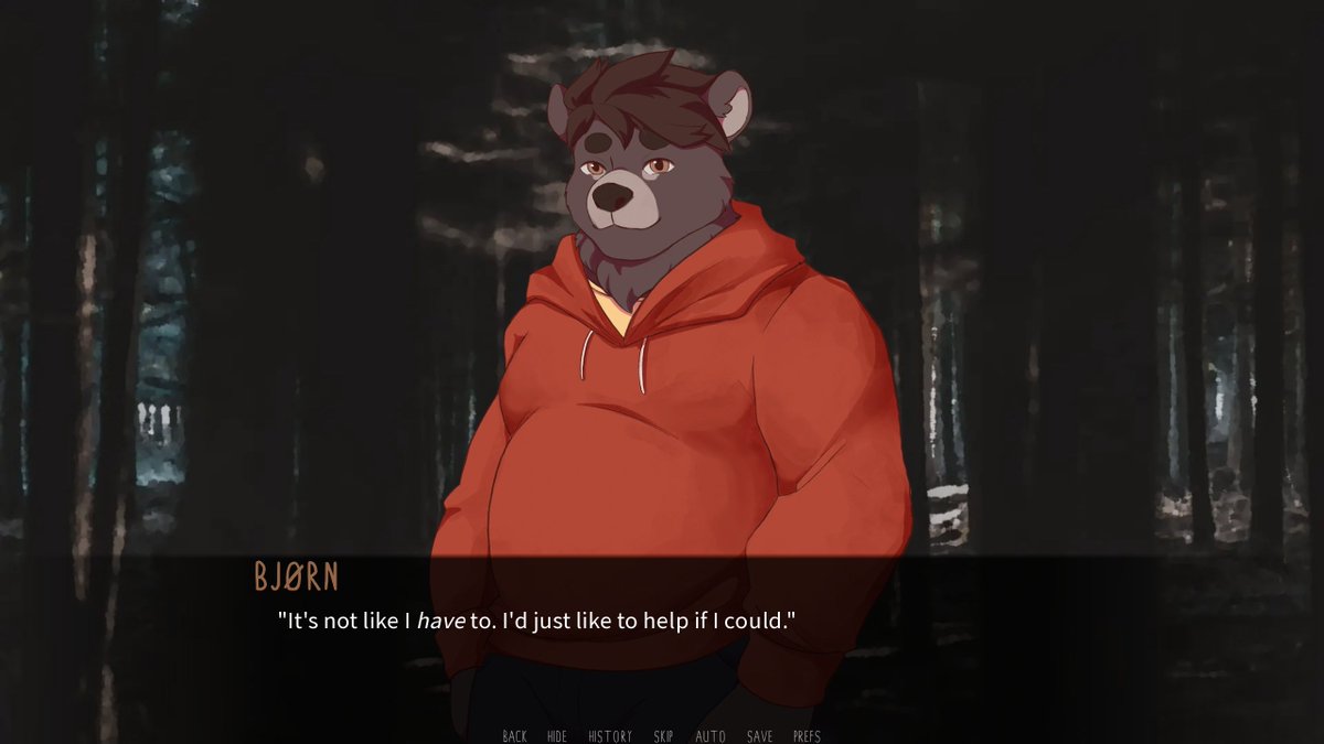 We're having a double release today!🌈🎉

Over at <a href="/itch/">itch</a>.io we're premiering v0.47 public update for Jørgen &amp; Rune 🦇🦌
And on our Patreon you can find v0.48 update for Bjørn! 🐻

Links to both sites are in bio. Whichever you download, we hope you enjoy it. Happy reading!
#FurryVN