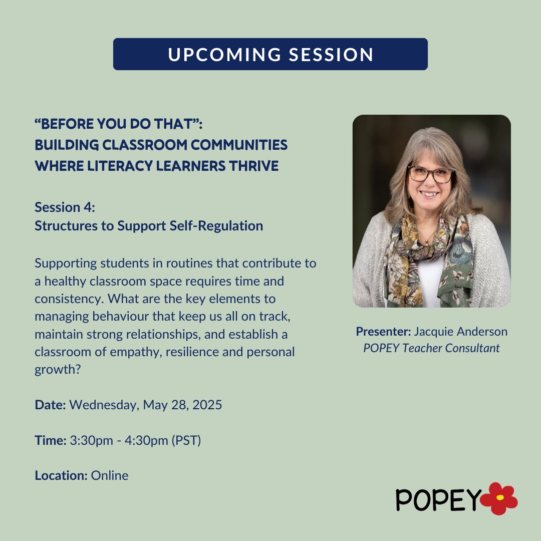 POPEY BC (@popeybc) on Twitter photo Our fourth and last session of the “Before You Do That”: Building Classroom  Communities Where Literacy Learners Thrive series is this Wednesday. See you there! Our fourth and last session of the “Before You Do That”: Building Classroom  Communities Where Literacy Learners Thrive series is this Wednesday. See you there!