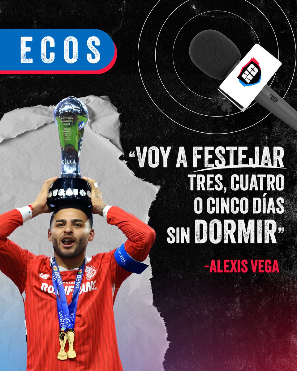 naciondeportes_'s tweet photo. Alexis Vega ya avisó: la 11 se va a festejar como si fuera Año Nuevo 🔥🍾
Dice que va a celebrar “3 o 4 días sin dormir”… y nosotros le creemos. 🥴
¿Se merece ese festejo?
#TolucaCampeón #AlexisVega #LigaMX #Copa11 #ModoFiesta #DiablosRojos https://t.co/Vx2Y3nXyj3