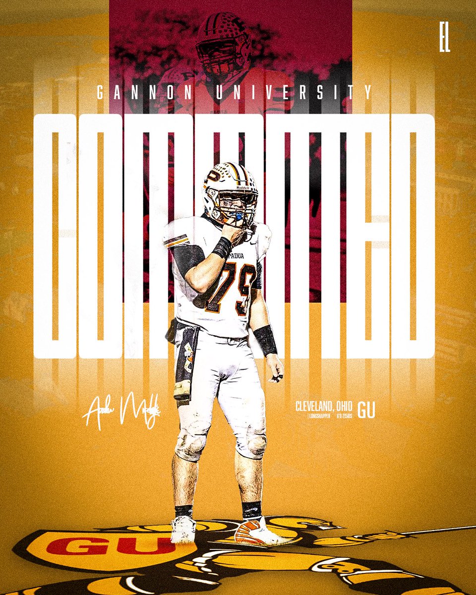 Andrew Mruczkowski (@amruczkowski25) on Twitter photo I am extremely excited and honored to announce my commitment to Gannon University! Thank you to everyone who has supported me on this journey, especially all of my family, coaches and friends. Roll Golden Knights!
<a href="/coachkage/">Tony Caljean</a> <a href="/CoachKubs33/">Kevin Kubit</a> <a href="/JimSolano35/">Jim Solano</a> <a href="/paduabruinsfb/">Padua Bruins Football</a> I am extremely excited and honored to announce my commitment to Gannon University! Thank you to everyone who has supported me on this journey, especially all of my family, coaches and friends. Roll Golden Knights!
<a href="/coachkage/">Tony Caljean</a> <a href="/CoachKubs33/">Kevin Kubit</a> <a href="/JimSolano35/">Jim Solano</a> <a href="/paduabruinsfb/">Padua Bruins Football</a>