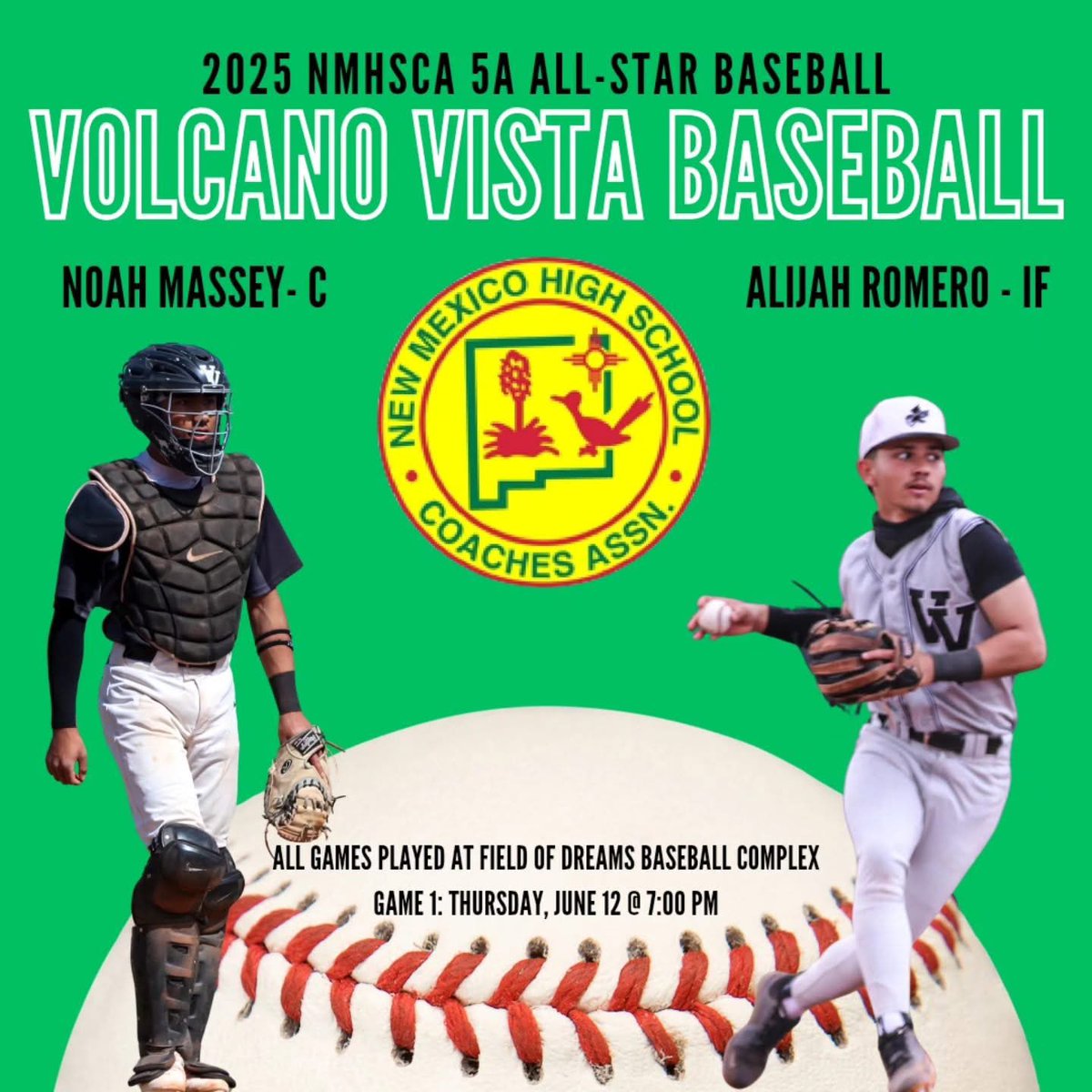 Congratulations to Noah Massey and Alijah Romero on being selected to represent VVHS at the 2025 NMHSCA 5A All Star Baseball Games! 

<a href="/Noahxmassey23/">Noah Massey</a> <a href="/AlijahRomero2/">Alijah Romero</a>