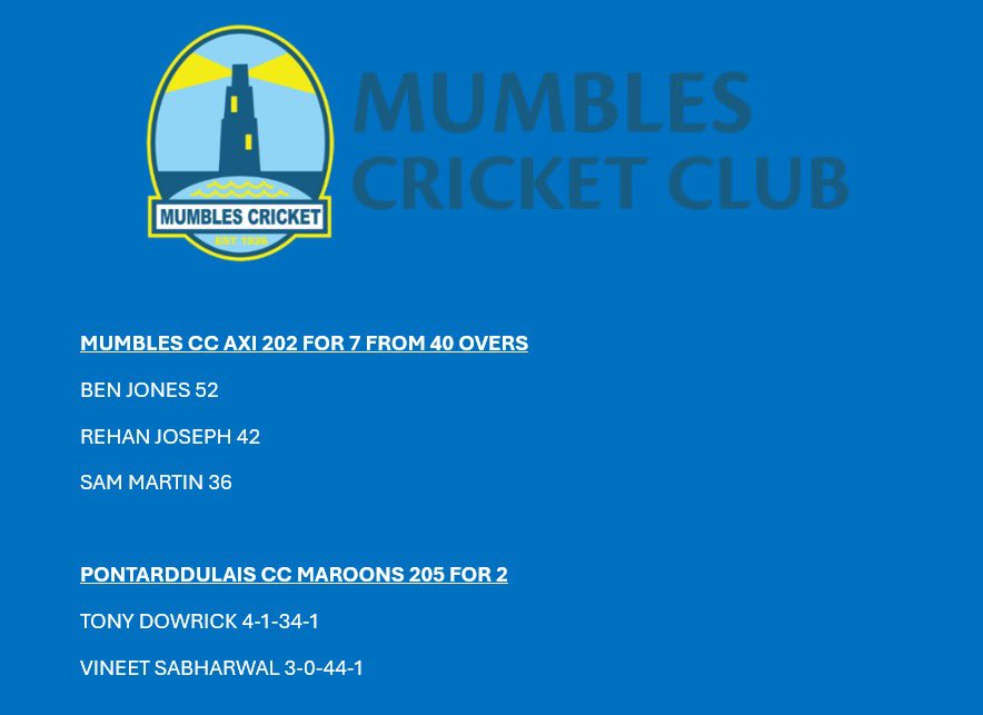 Mumbles Cricket Club tweet media