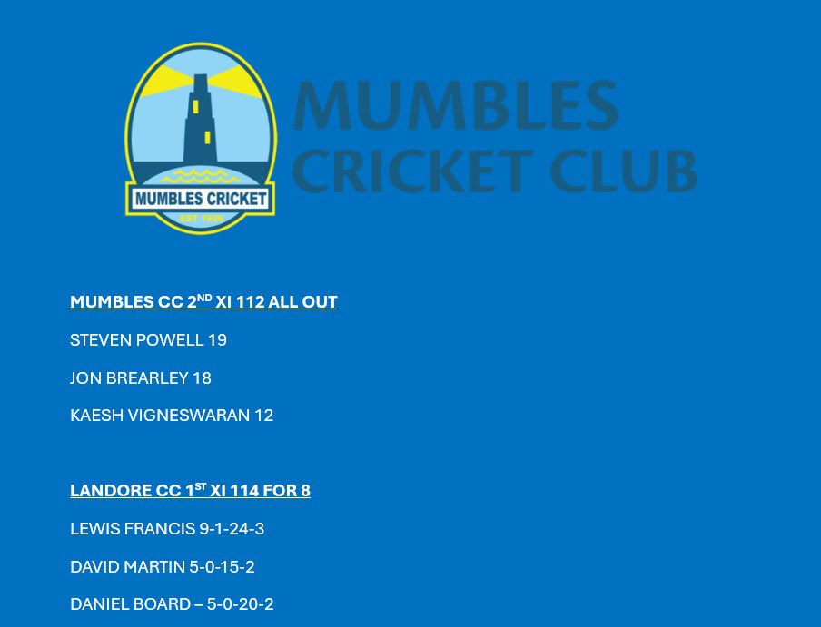 Mumbles Cricket Club tweet media