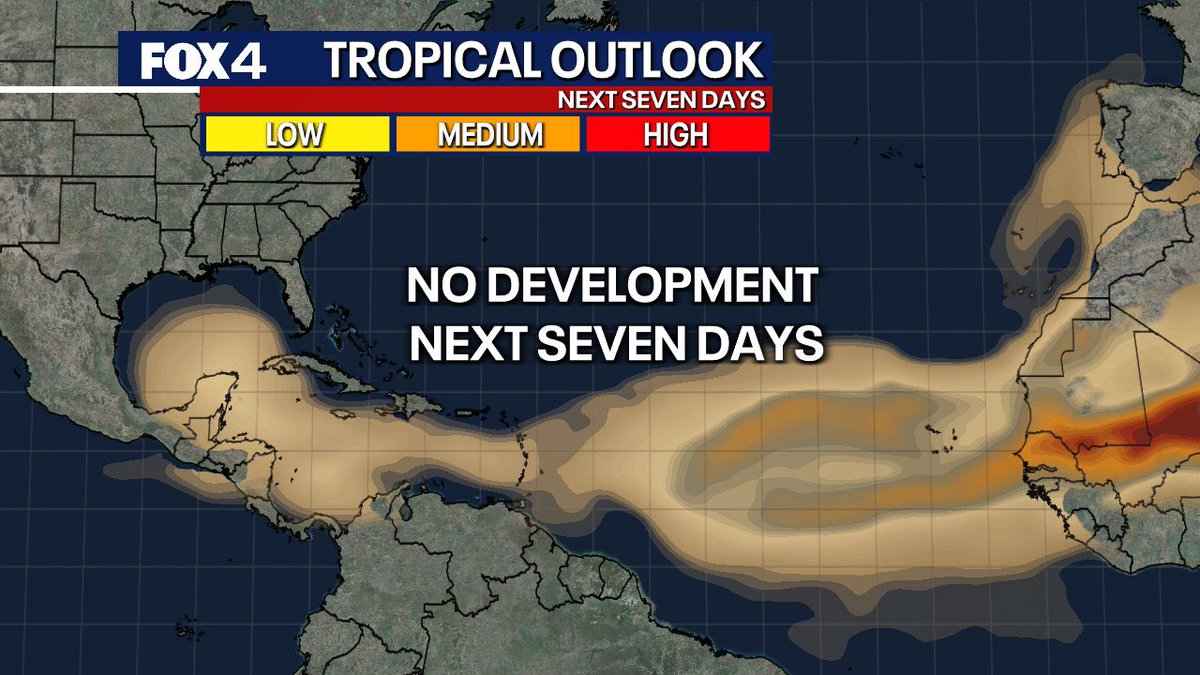 Saharan Dust is forecast to move into the Caribbean and the Gulf later this week. 

The dust should keep the Atlantic Basin quiet for the next seven days. First name on the list is #ANDREA.

#TropicalUpdate 🌀🐪🌵