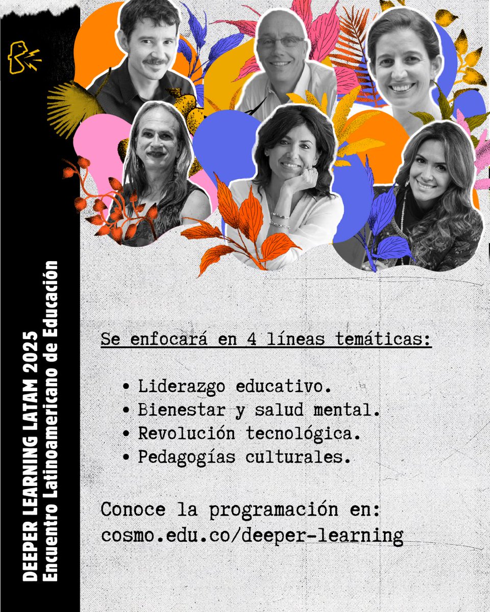 Somos parte de Deeper Learning Latinoamérica 2025. 
Un encuentro para repensar la educación y preguntarnos ¿Quién cuida a quienes nos enseñan?. 
Esta semana del 28 al 30 de mayo en Medellín. 

Conoce más:  escuelanacionaldelgrito.com/deeper-learning