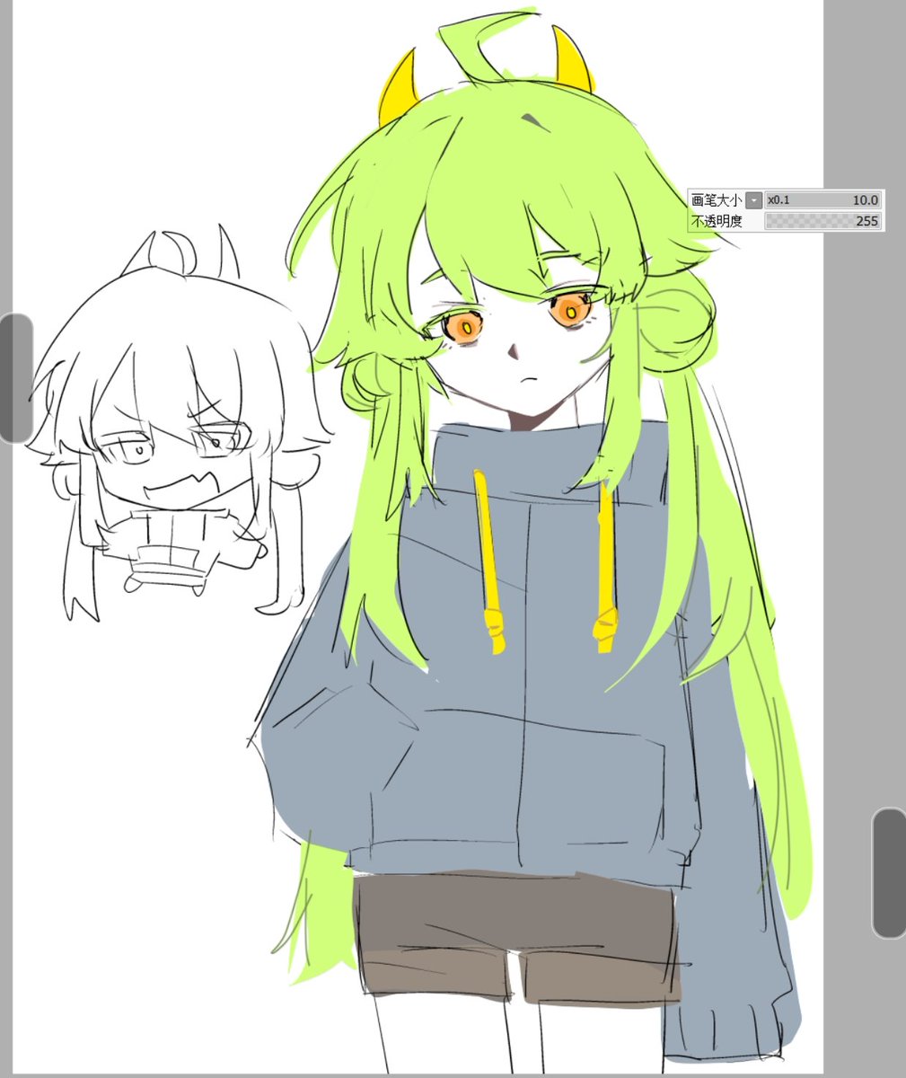 特码的oc爽，我会画一辈子小女孩的