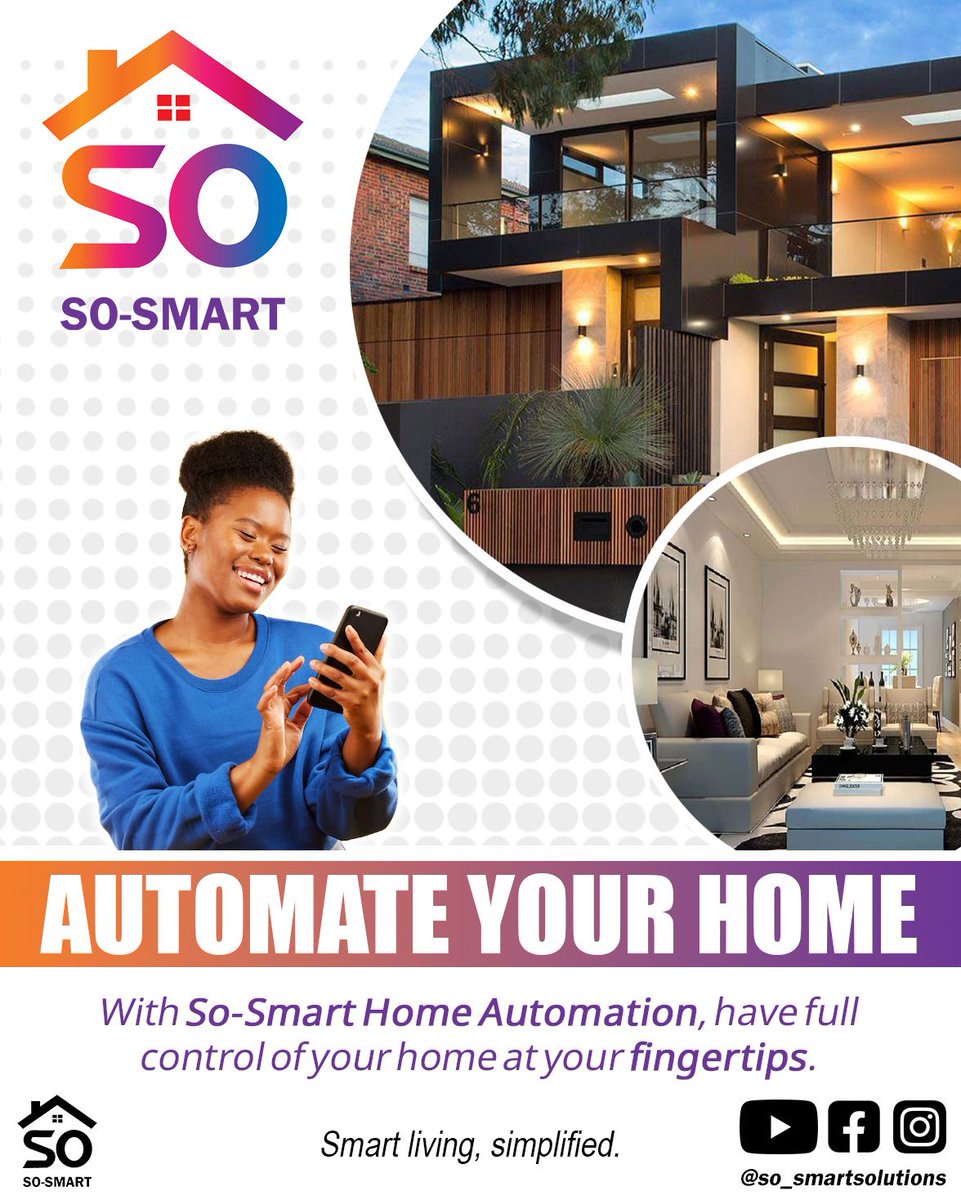 SoSmartHome's tweet image. 🏠 Automate your home with So-Smart and take control from anywhere.
Lighting. Security. Comfort. All at your fingertips. 📲
Smart living made simple.

#SoSmartHome #HomeAutomation #SmartLiving #TechInKenya #ConnectedHome #SmartHomeKenya