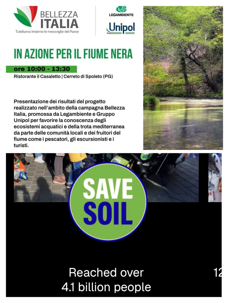 GabriellaCadei (@gabriellacadei) on Twitter photo Piantare 3 miliardi di alberi e ripristinare 25mila chilometri di fiumi: gli obiettivi del regolamento #Ue.
Per salvaguardare il suolo, i fiumi, la biodiversità e gli ecosistemi guarda cosa propone #SaveSoil
👉Savesoil.org
<a href="/Legambiente/">Legambiente</a> <a href="/BellezzaItalia/">Bellezza Italia</a>
<a href="/UnipolCorporate/">Unipol Corporate</a> Piantare 3 miliardi di alberi e ripristinare 25mila chilometri di fiumi: gli obiettivi del regolamento #Ue.
Per salvaguardare il suolo, i fiumi, la biodiversità e gli ecosistemi guarda cosa propone #SaveSoil
👉Savesoil.org
<a href="/Legambiente/">Legambiente</a> <a href="/BellezzaItalia/">Bellezza Italia</a>
<a href="/UnipolCorporate/">Unipol Corporate</a>