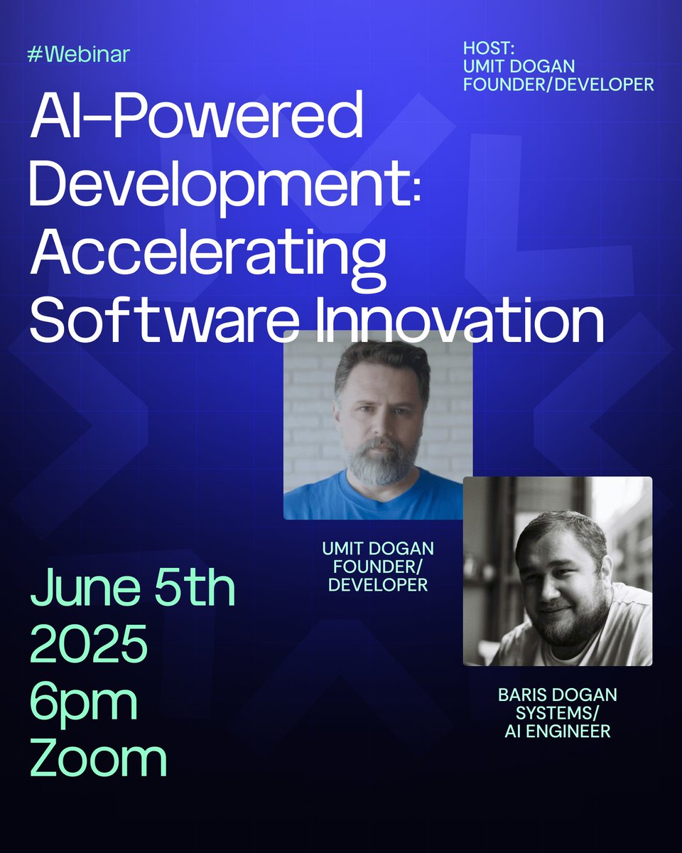 Consensus_Labs's tweet image. 🧠 AI is transforming how we build software — from code generation to CI/CD.
Join us on June 5 to explore AI-powered development with Consensus Labs.

🗓️ 6PM CET | Zoom

🔗 RSVP: meetup.com/zug-blockchain…

🔗 Info: linktr.ee/consensuslabs

#AI #DevOps #ConsensusLabs  #TechEvent
