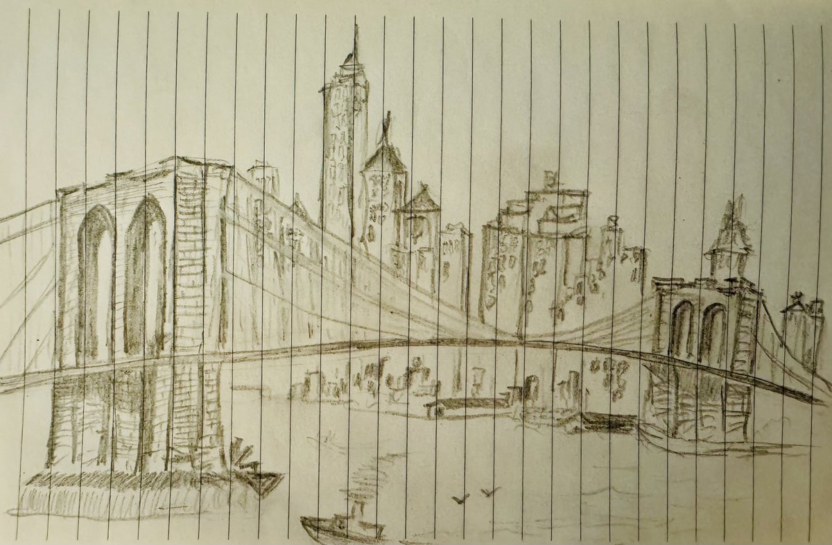 Pabcast's tweet image. Doodle of the day #nostalgia #brooklynbridge