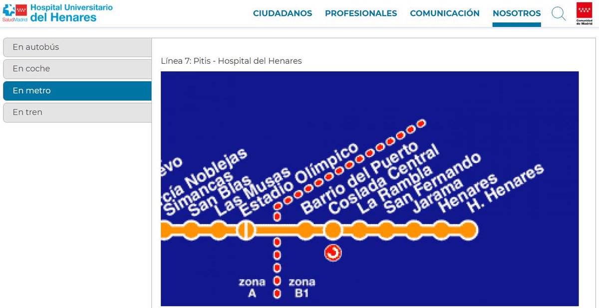 _sudorman's tweet photo. Para la Comunidad de Madrid y el Hospital del Henares parece como si no hubiese sucedido nada.
Su página web muestra que aún puedes llegar en metro. @paml7b https://t.co/yZwZlsQifa