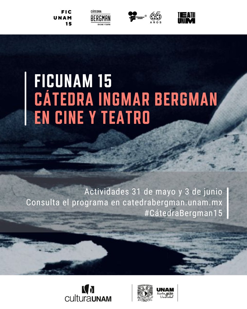 🎬La <a href="/CatedraBergman/">Cátedra Bergman</a> cumple 15 años de complicidad con el <a href="/FICUNAM/">FICUNAM</a>. Celebra esta alianza y crecimiento mutuo con 4 actividades especiales en el marco del festival.

🗓️31 de mayo y 3 de junio.
Consulta programa: catedrabergman.unam.mx/ficunam-15/
#FICUNAM15 #CátedraBergman15