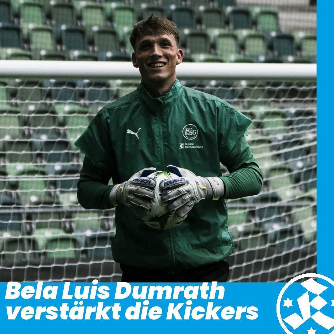Willkommen auf der Waldau, Bela! 💙🧤 

Die Stuttgarter Kickers verpflichten mit Bela Luis Dumrath ein vielversprechendes Torwarttalent auf Leihbasis. 

Der 21-Jährige kommt vom FC St. Gallen zu den Blauen und soll das Torwartteam verstärken. 

➡️ bit.ly/4dvXdZH