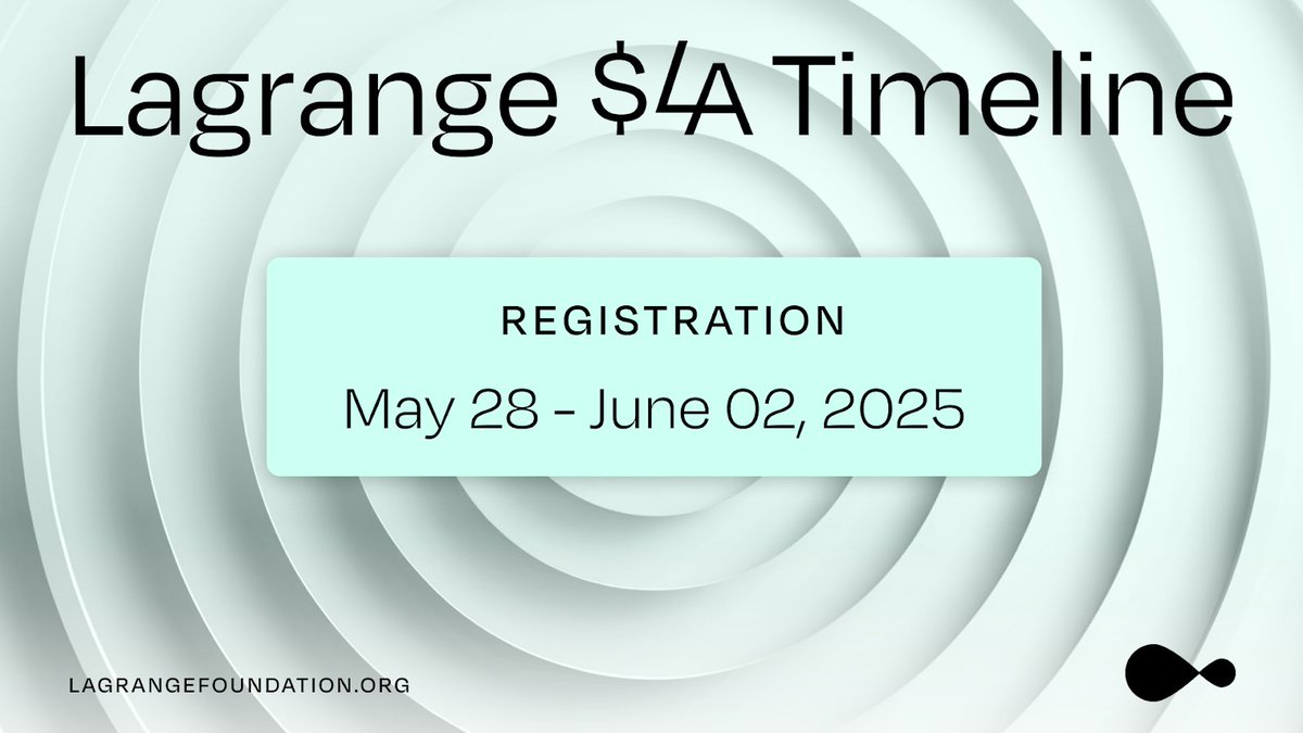 Almustapha_ab's tweet photo. Lagrange @lagrangedev  Announces $LA 
the token powering verifiable AI & decentralized proof generation.

Here’s a full guide on how to register for the airdrop 👇

🗓️Registration opens: May 28, 2025
⏳ Deadline: June 2, 2025
🔗 https://t.co/QhNiGWDNtB

1. Connect Wallet or X (Twitter)

- Head to the official portal and connect either your EVM wallet (MetaMask, WalletConnect, etc.) or your X account.
⚠️ Double-check the URL to avoid scams.

2. Check Eligibility

- Once connected, the system will tell you if you're eligible.
✅ If yes → proceed
❌ If not → you’re out this round.

3. Choose Network + Wallet

- Pick ONE network to receive your tokens:
Ethereum, Base, Arbitrum, Optimism, Polygon, Scroll, Gnosis, or Solana.
Provide a wallet address that matches the network you chose.

4. Verify Identity (Proof of Uniqueness)

- This step ensures you're a real human and not farming with 10 wallets.
You’ll be redirected to Privado ID for a biometric check (face scan).
Don’t close the original registration tab during this.

5. Finalize Your Registration

- After passing PoU, go back to the portal and hit Confirm.
⚠️ Only the first registration per person counts.
No edits after submission.

6. Wait for TGE
- Once registered, stay tuned for the Token Generation Event (TGE) to claim your $LA.