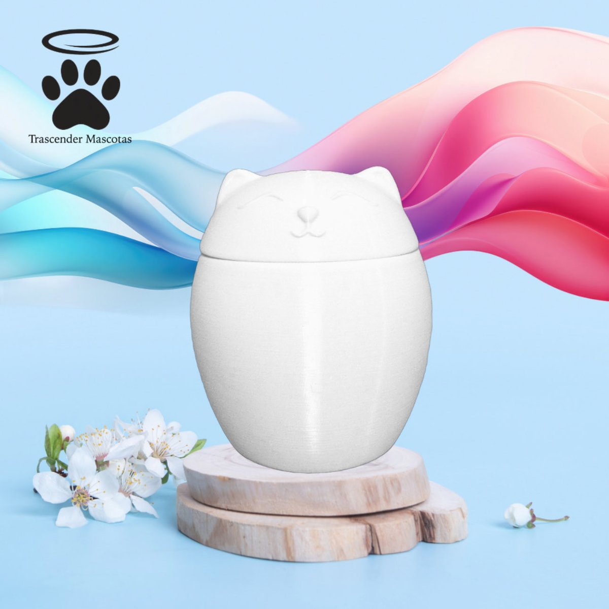 trascender2024's tweet image. Esta hermosa urna en forma de gatito sonriente está diseñada para honrar la memoria de tu compañero fiel con ternura y calidez. Su forma amigable transmite paz, amor y gratitud por los momentos compartidos. #trascender #urnas #mascotas #Envíos
