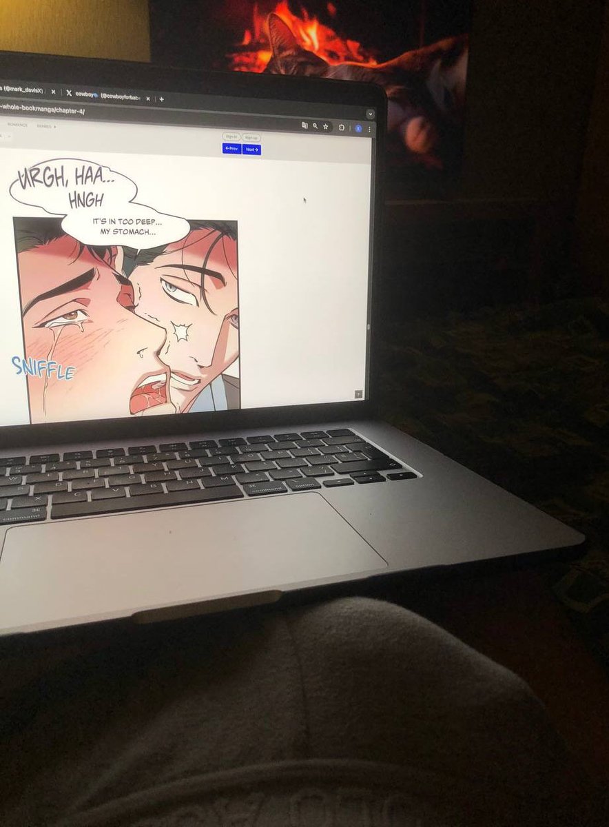 Hot evening vibes... Reading Swallow You Whole from chapter three, and my dick’s got a mind of its own 🥵🔥