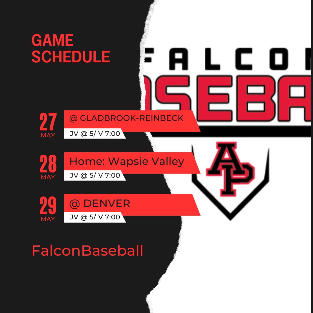 Correct schedule for the week.
