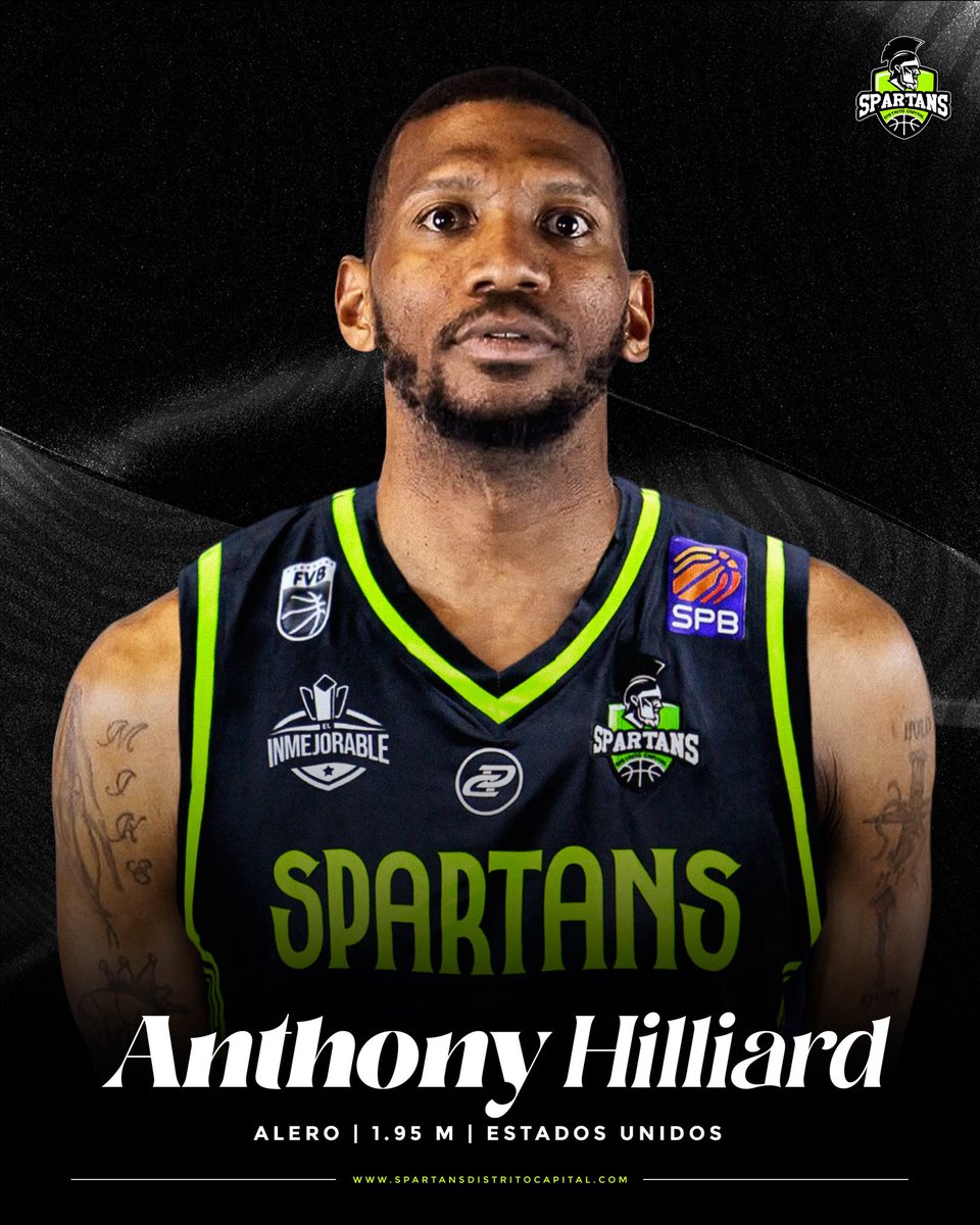 Welcome to Spartans, Anthony Hilliard! 💣💚

Su última experiencia fue en la Liga Uruguaya de Básquetbol (LUB) 2024/2025, con el club Malvín. Tras 37 encuentros promedió 14.3 puntos, 5.5 rebotes y 1.8 asistencias.