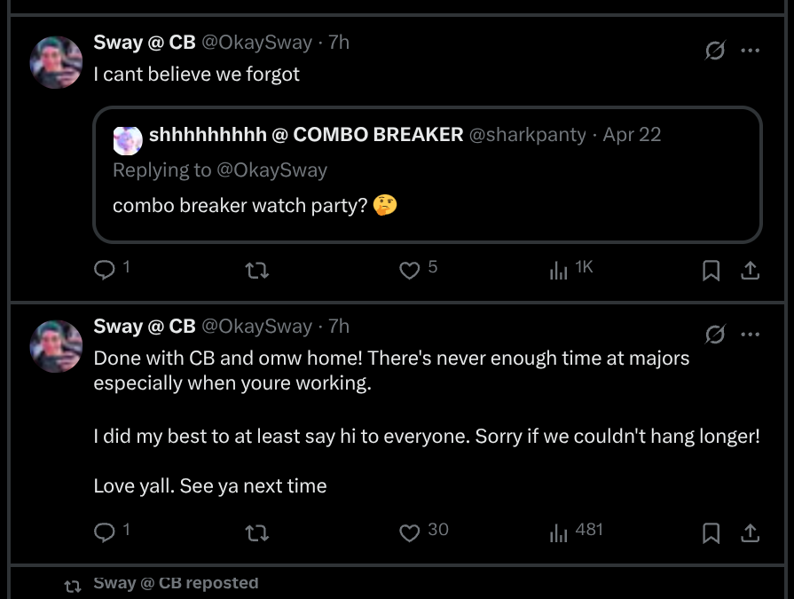 EliteXit's tweet photo. @Discord1996 @BetzelTyler @KxSaber1 Strivers forgot to watch gay male porn at Combo Breaker. https://t.co/TAcKxhdakz