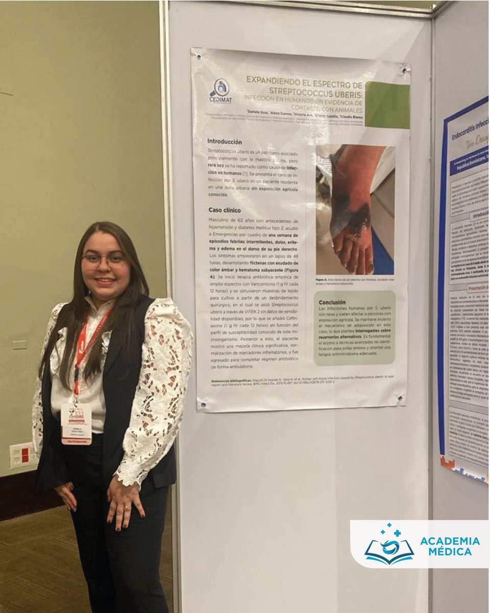 academiacedimat's tweet photo. ¡Orgullo CEDIMAT!

Felicitamos a la Dra. Daniela Sosa, R3 de Medicina Interna y jefa de residencia, por su destacada participación en el XVI Congreso Nacional de Infectología.

#OrgulloResidencia #CEDIMAT #CongresoInfectología2025 https://t.co/jLXHlscEwv