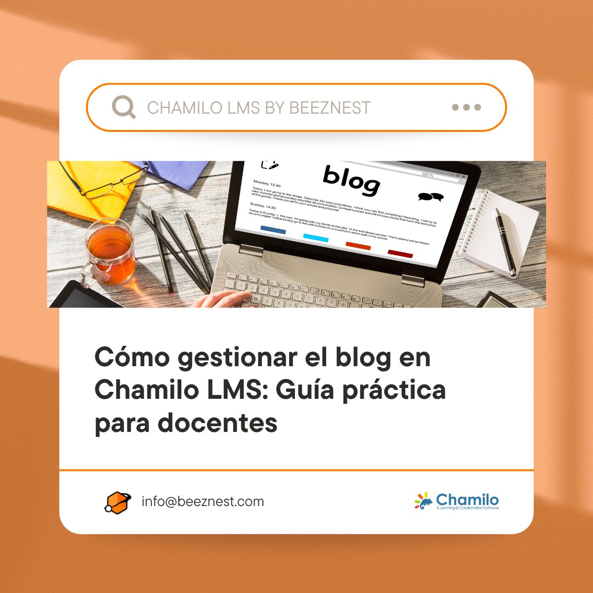 beeznestla's tweet photo. 💡 ¿Usas el blog en Chamilo LMS? ¡Es clave para compartir ideas y conectar con tu comunidad educativa! Configura permisos, publica contenido y fomenta el diálogo. 🗣️ Descubre cómo sacarle el máximo provecho
👉 https://t.co/gSy7HOPFFD
#ChamiloByBeezNest #BlogEducativo #LMS https://t.co/BS5QHPp7V0