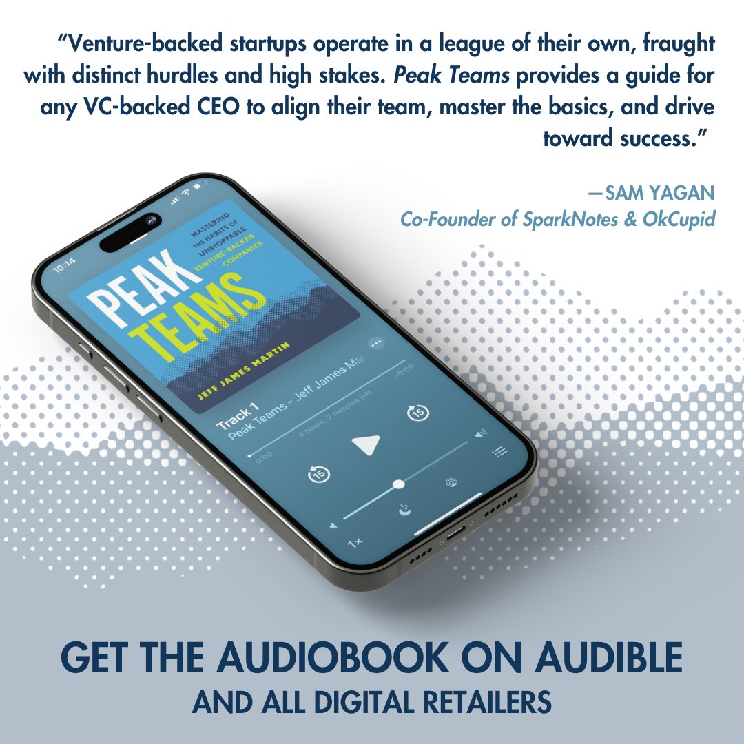 Empower_Change's tweet image. The next time you need to download something to listen to on a plane, check out Peak Teams on audiobook. 

#venturebacked #vcbacked #venturecapital #leadership #ceo #founder #operatingsystem #peakOS #foundermode