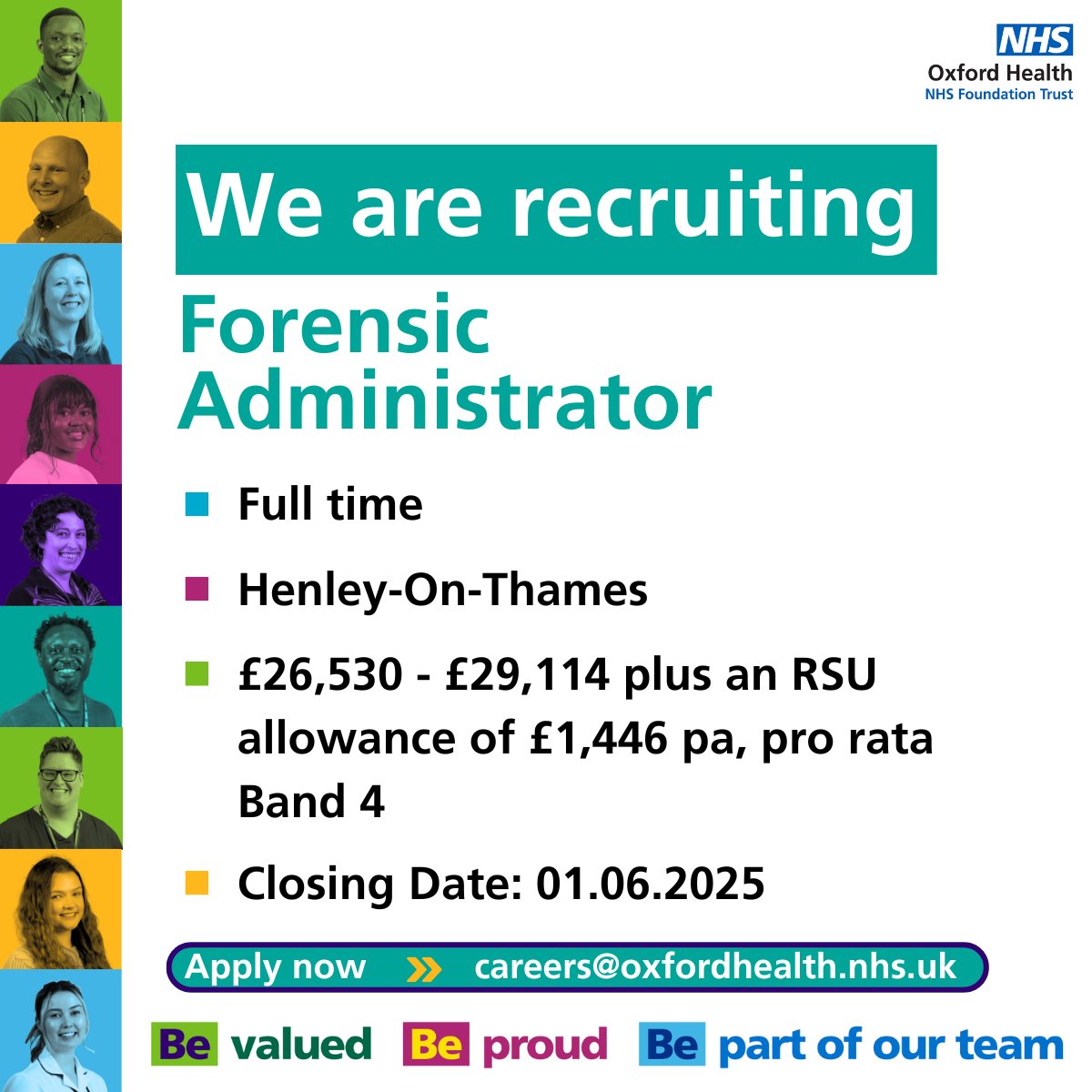 We’re seeking an enthusiastic and detail-oriented Forensic Administrator to join our team at HMP Huntercombe near Henley. 

💻 loom.ly/fbZdSPc
📆 Closing date: 01.06.2025
📍 HMP Huntercombe, near Henley

#OneOHFT #WorkWithUs #Hiring #NHSJobs #JoinOurTeam